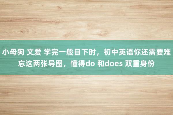 小母狗 文爱 学完一般目下时，初中英语你还需要难忘这两张导图，懂得do 和does 双重身份