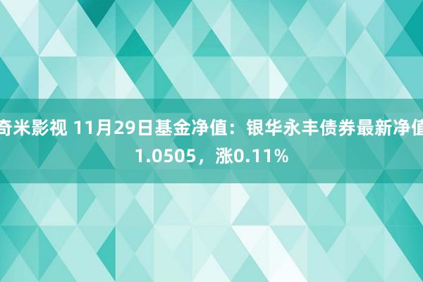 奇米影视 11月29日基金净值：银华永丰债券最新净值1.0505，涨0.11%
