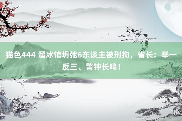 猫色444 溜冰馆坍弛6东谈主被刑拘，省长：举一反三、警钟长鸣！