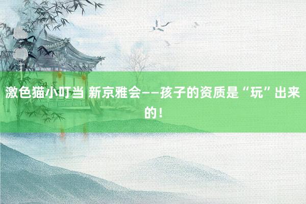 激色猫小叮当 新京雅会——孩子的资质是“玩”出来的！