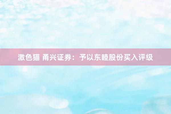 激色猫 甬兴证券：予以东睦股份买入评级