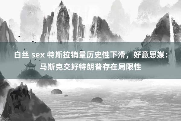 白丝 sex 特斯拉销量历史性下滑，好意思媒：马斯克交好特朗普存在局限性