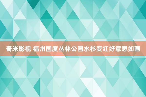奇米影视 福州国度丛林公园水杉变红好意思如画