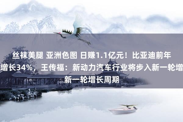 丝袜美腿 亚洲色图 日赚1.1亿元！比亚迪前年净利润增长34%，王传福：新动力汽车行业将步入新一轮增长周期